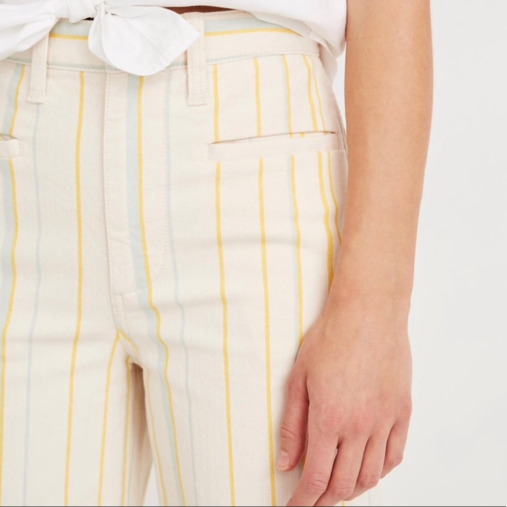 Madewell Emmett Crop Wide Leg Pants Honeysuckle - Picture 4 of 7